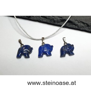 Mini Anhänger ELEFANT LapisLazuli inkl.Band
